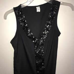 Old Navy Black Sequin Blouse Size XS